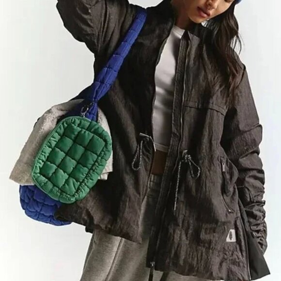 NWT $368 Free People Movement Tricked Out Trek Lightweight Puffer Jacket Grey - Picture 2 of 16